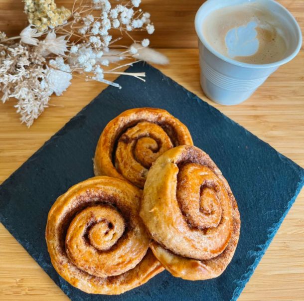  brioche gourmande pour le goûter avec un bon cappuccino  Les petits delices de sophie