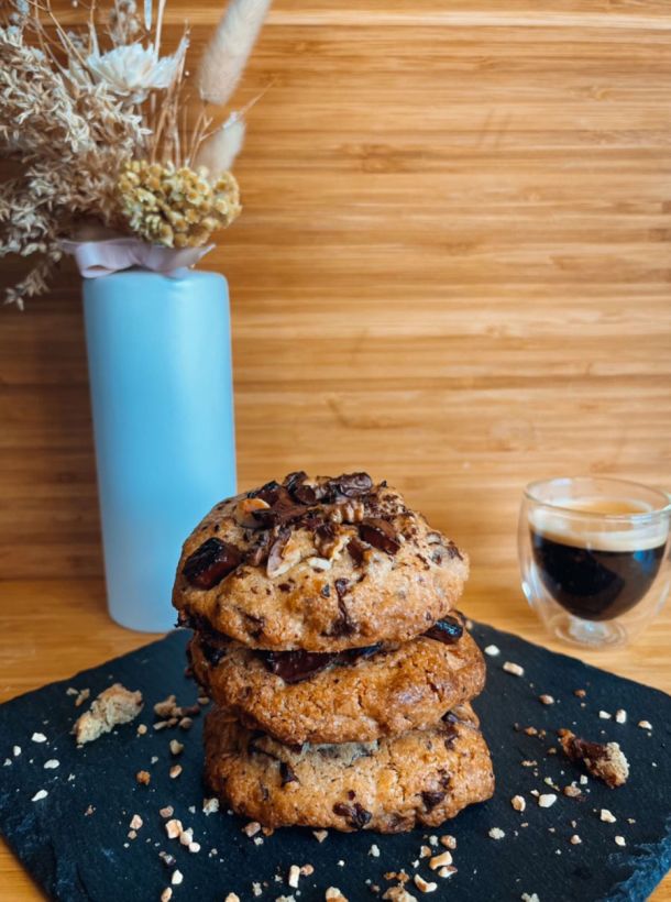 Cookies gourmands maison accompagné de son espresso Les petits delices de sophie